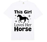 Esta Chica ama a su Caballo ama el Arte Occidental Comfort Colors Adult Heavyweight T-Shirt