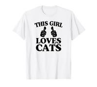 Esta Chica Ama Gatos Dos Pulgares Camiseta