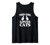 Esta Chica Ama Gatos Dos Pulgares Camiseta sin Mangas