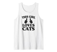 Esta Chica Ama Gatos Dos Pulgares Camiseta sin Mangas