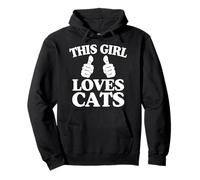 Esta Chica Ama Gatos Dos Pulgares Sudadera con Capucha