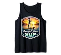 Esta Chica ama Sup Amante Mujer Standup Paddleboarding Lindo Camiseta sin Mangas