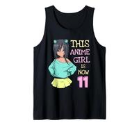 Esta chica anime es ahora 11 años cumpleaños niña kawaii Camiseta sin Mangas