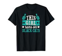 Esta Chica Corre En Gatos Negros Camiseta