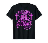 Esta Chica Corre en Jesús & Fútbol Biblia Religión Dios Orar Camiseta