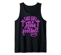 Esta Chica Corre en Jesús & Fútbol Biblia Religión Dios Orar Camiseta sin Mangas