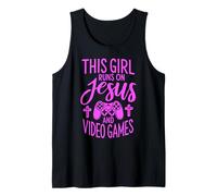 Esta Chica Corre en Jesús & Videojuegos Biblia Christian Gamer Camiseta sin Mangas