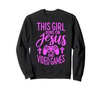 Esta Chica Corre en Jesús & Videojuegos Biblia Christian Gamer Sudadera