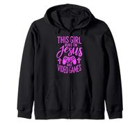 Esta Chica Corre en Jesús & Videojuegos Biblia Christian Gamer Sudadera con Capucha