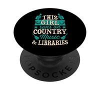 Esta Chica Corre en música Country y bibliotecas PopSockets PopGrip Adhesivo