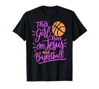 Esta Chica Corre sobre Jesús & Baloncesto Biblia Religión Dios Orar Camiseta