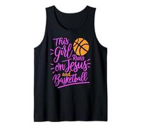 Esta Chica Corre sobre Jesús & Baloncesto Biblia Religión Dios Orar Camiseta sin Mangas
