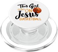 Esta Chica Corre sobre Jesús & Baloncesto Biblia Religión Dios Orar PopSockets PopGrip para MagSafe