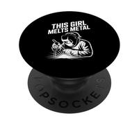 Esta Chica derrite el Poder de Soldadura de Metal PopSockets PopGrip Adhesivo
