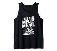 Esta Chica derrite Orgullo de Soldadura de Metal Camiseta sin Mangas