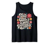 Esta chica es casi jubilada diseño floral vintage Camiseta sin Mangas