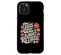 Esta chica es casi jubilada diseño floral vintage Carcasa para iPhone 11 Pro
