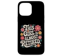 Esta chica es casi jubilada diseño floral vintage Carcasa para iPhone 13 Pro Max