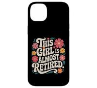 Esta chica es casi jubilada diseño floral vintage Carcasa para iPhone 14 Plus