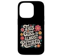 Esta chica es casi jubilada diseño floral vintage Carcasa para iPhone 14 Pro