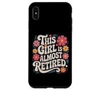 Esta chica es casi jubilada diseño floral vintage Carcasa para iPhone XS Max