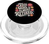 Esta chica es casi jubilada diseño floral vintage PopSockets PopGrip para MagSafe