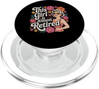 Esta chica es casi jubilada mujer con sombrero retro PopSockets PopGrip para MagSafe