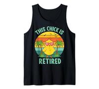 Esta Chica Es Jubilado Mujer Jubilación Retro Atardecer Verano Camiseta sin Mangas
