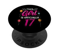Esta Chica es Oficialmente 17 Cumpleaños Edad Niñas PopSockets PopGrip Adhesivo