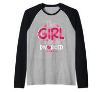 Esta Chica Finalmente se divorció Funny Divorce Party Women Camiseta Manga Raglan
