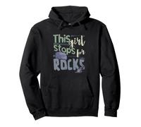 Esta Chica se Detiene por Rocas - Funny Rock Collector & Geology Sudadera con Capucha