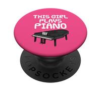 Esta chica toca el piano, pianista música femenina PopSockets PopGrip Adhesivo
