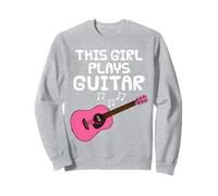 Esta chica toca la guitarra, músico guitarrista femenino Sudadera