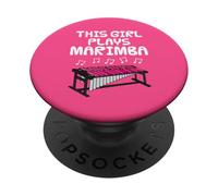 Esta chica toca la marimba, música percusionista femenina PopSockets PopGrip Adhesivo