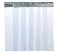 Esta Cortina de Tiras de PVC Comercial para Puertas, Altura, Transparente, Lisa, para congeladores y refrigeradores, Tiras superpuestas, Kit de Cortina de Puerta de Tiras de PVC (1,6 mm, 0,9