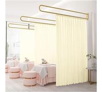 Esta Cortina divisoria para salón de Belleza con Barra de Soporte Larga en Forma de U es una Cortina Semitransparente para Salones de Belleza, clínicas y Habitaciones compartidas (Blanca, 23