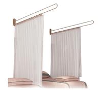 Esta Cortina divisoria para salón de Belleza con Barra de Soporte Larga en Forma de U es una Cortina Semitransparente para Salones de Belleza, clínicas y Habitaciones compartidas (Blanca, 23