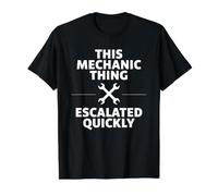 Esta Cosa mecánica se intensificó rápidamente Broma Divertida de tecnología automotriz Camiseta gráfica económica, Hombre, Negro, L