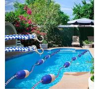Esta Cuerda de Seguridad para Piscinas de 9 a 100 pies con flotadores, línea de Boyas Duradera con Ganchos, Divisor de Piscina para Marcado de carriles y Advertencia de Peligro, Ideal para p