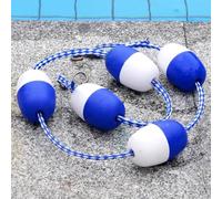 Esta Cuerda Flotante divisoria para Piscinas con Boyas y Ganchos es una Barrera de Seguridad para carriles de natación, una línea Flotante Duradera para Entrenamiento de natación, marcaje de