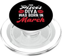 Esta Diva del pez nace en Marzo PopSockets PopGrip para MagSafe