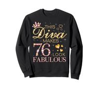 Esta Diva Hace Que el 76 se vea Fabuloso 76 cumpleaños Queen B-Day Sudadera