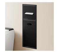 Esta Ducha de Acero Inoxidable de Montaje en Pared con Papelera y estantes Integrados - Nizer para Ahorrar Espacio en el baño, fácil instalación, solución Moderna de Almacenamiento para la d