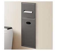 Esta Ducha empotrada de Acero Inoxidable con Estante de Doble Nivel y Papelera integrada es una solución de Almacenamiento Impermeable para el baño (Blanca, 52x20x13,5 cm).