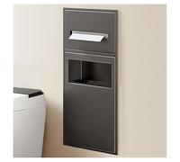 Esta Ducha empotrada de Acero Inoxidable con Estante de Doble Nivel y Papelera integrada es una solución de Almacenamiento Impermeable para el baño (Blanca, 52x20x13,5 cm).