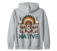 Está en mi ADN Ancestros nativos Americanos Orgullo del Día Indio Sudadera con Capucha