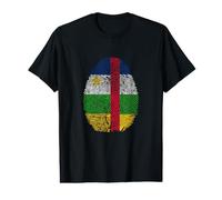 Está en mi ADN Bandera de República Centroafricana Huella Digital Camiseta gráfica económica