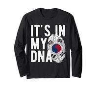 Está en mi ADN Bandera Nacional de Corea del Sur Orgullo Corea del Sur Manga Larga