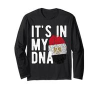 Está en mi ADN Bandera Nacional Egipcia Patrimonio del Orgullo de Egip Manga Larga