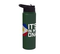 Está en mi ADN Filipino Filipinas Orgullo Stainless Steel Insulated Water Bottle